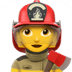 👩‍🚒 woman firefighter display on Apple